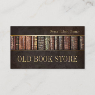 Old Book Store Antique Reading Shop By Owner Business Card