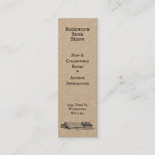 Old Books Editable Store Discount Mini Business Card