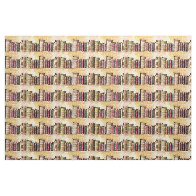 Old Books Striped Fabric (Fat Quarter)