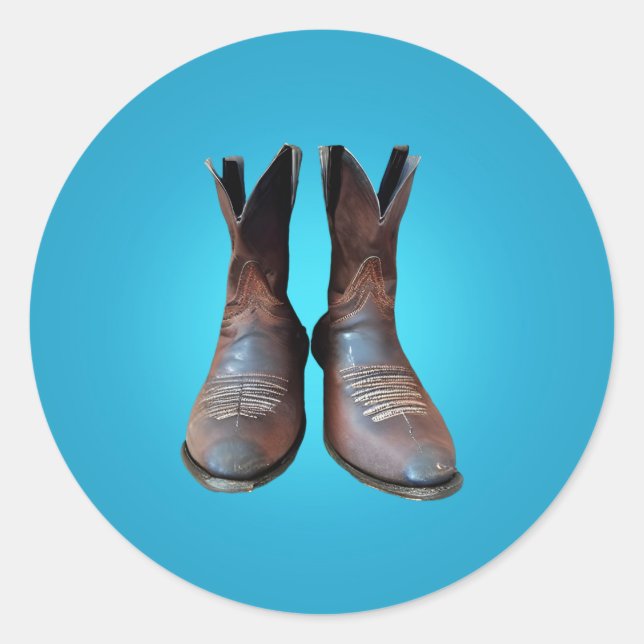 Old Boots Classic Round Sticker (Front)
