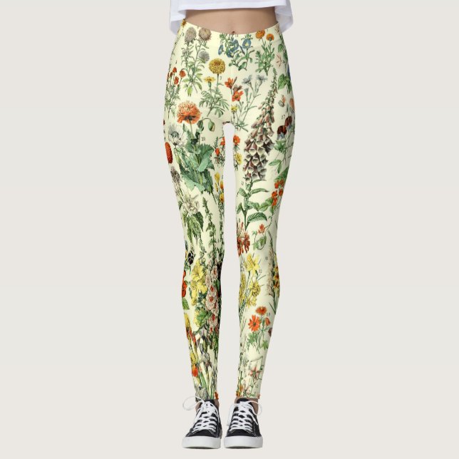 Old Botanical Illustration Leggings (Front)