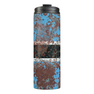Old Botswana grunge background flagabstract, aged, Thermal Tumbler