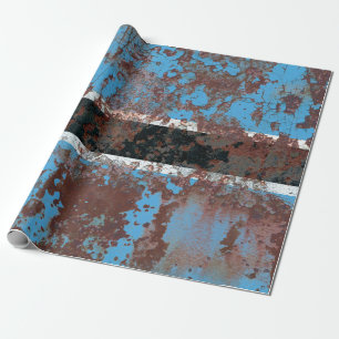 Old Botswana grunge background flagabstract, aged, Wrapping Paper