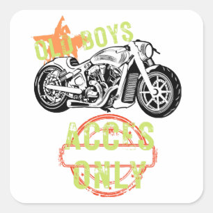 Old Boys Acces Only, Old Boys Gifts Square Sticker