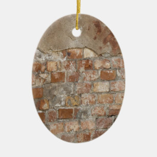 Old Brick Wall Ceramic Tree Decoration
