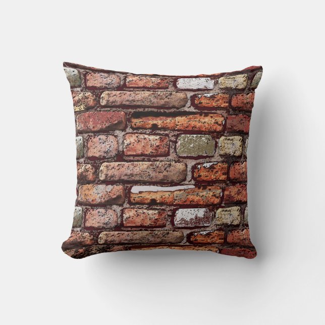 Old brick wall. Loft. Cushion (Front)