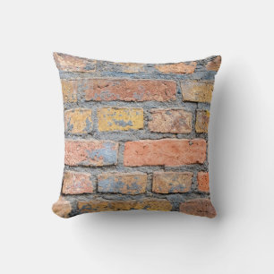 Old brick wall texture backgroundarchitecture, bac cushion
