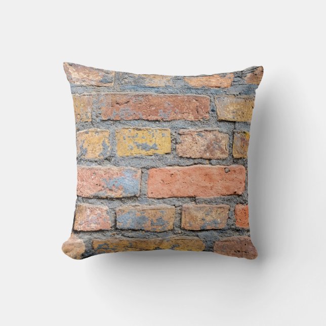 Old brick wall texture backgroundarchitecture, bac cushion (Front)