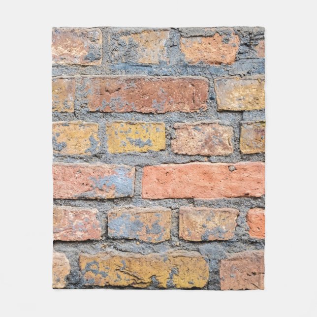 Old brick wall texture backgroundarchitecture, bac fleece blanket (Front)