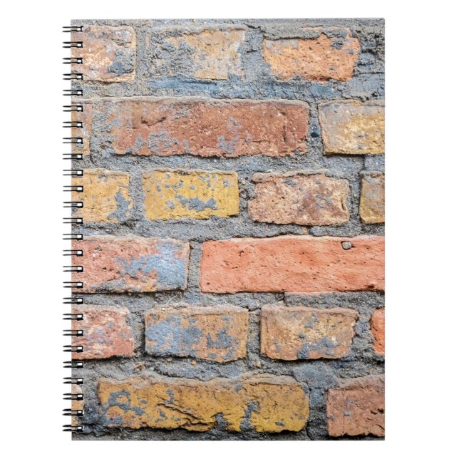 Old brick wall texture backgroundarchitecture, bac notebook (Front)