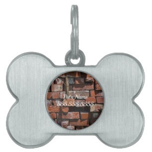 Old Bricks Abstract Pet ID Tag