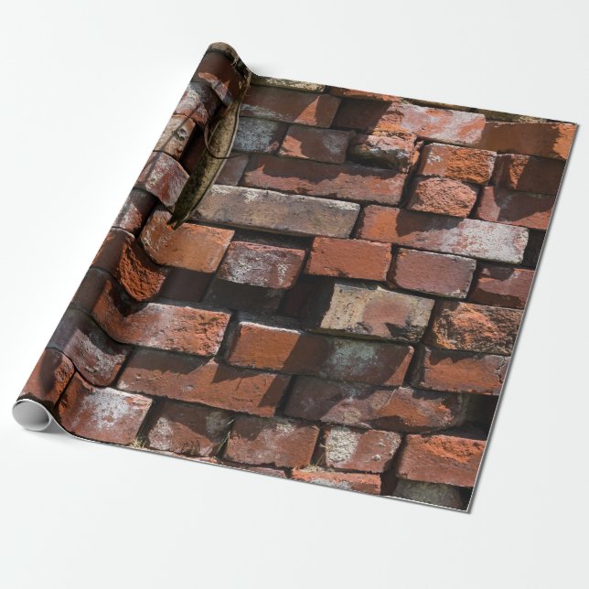 Old Bricks Abstract Wrapping Paper (Unrolled)