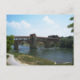 Old Bridge Pavia Postcard