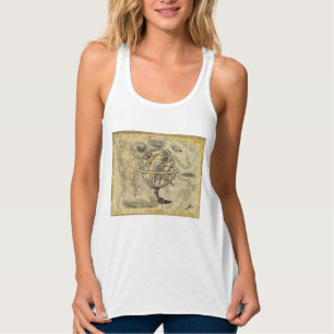 Old British America Explore Polar Bear Compass Map Singlet