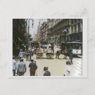 Old Broadway street scene 1904, New York City Postcard