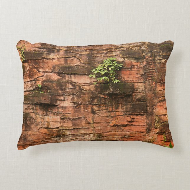 Old broken brick wall decorative cushion (Front)