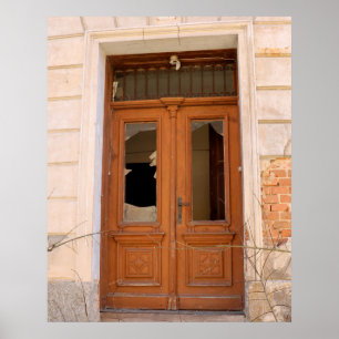 Old broken door, lost place poster