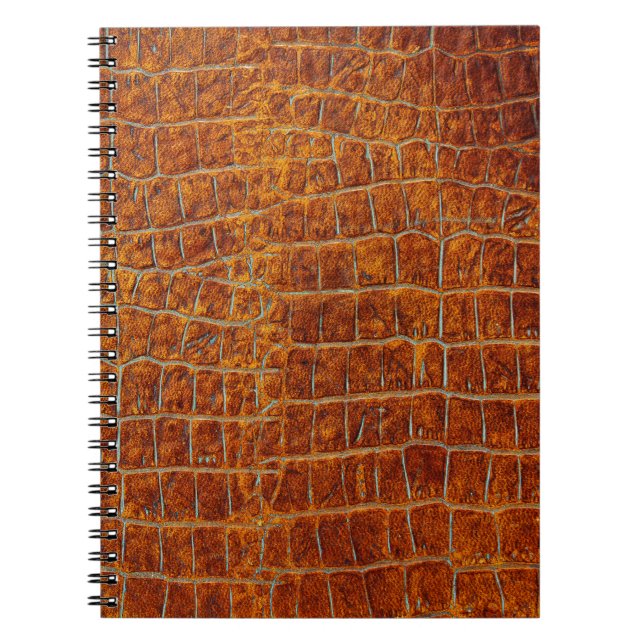 Old brown animal leather texture notebook (Front)
