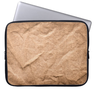 Old brown cloth background laptop sleeve