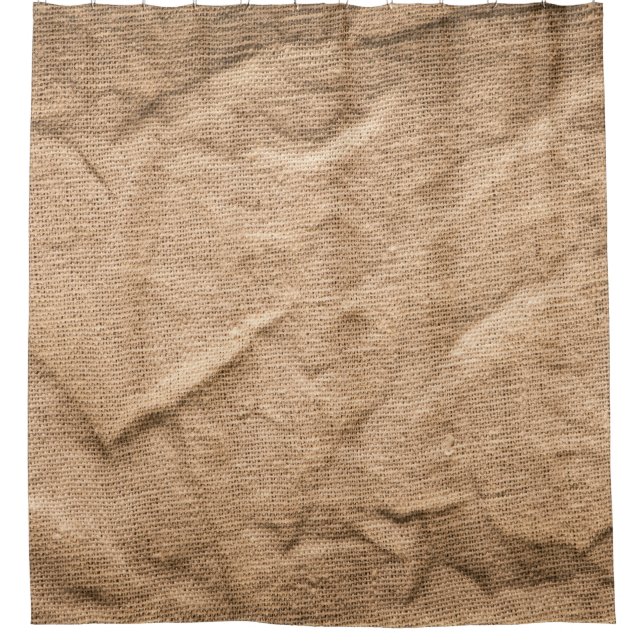 Old brown cloth: textured background. shower curtain (Front)