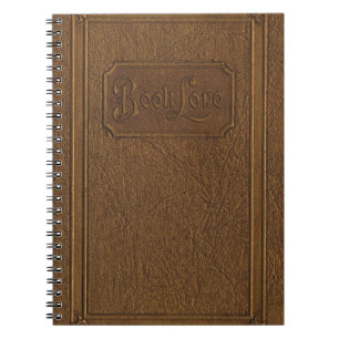 Old brown faux leather-bound, retro book lore