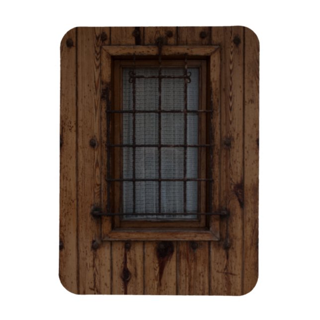 Old Brown Knotty Wooden Door Magnet (Vertical)