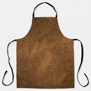 Old Brown Leather: Textured Background Apron