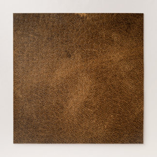 Old Brown Leather: Textured Background Jigsaw Puzzle