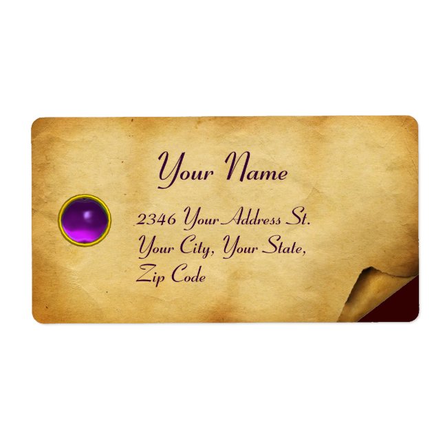 OLD BROWN PARCHMENT,GEM STONE (Front)