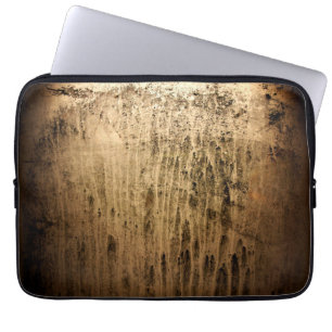 Old brown window at night laptop sleeve