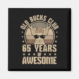 Old Bucks Club 65 Years Of Awesome Hunter 65th Bir Magnet