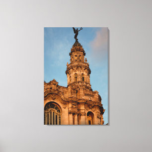 Old building Spire, Havana, Cuba Canvas Print