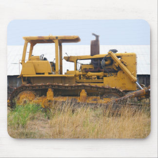 Old Bulldozer Sitting In A Field Mouse Pad