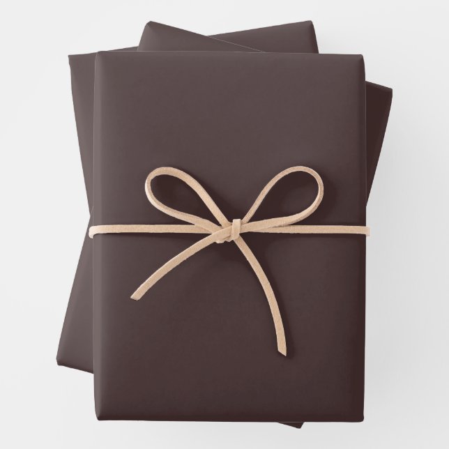 Old Burgundy Solid Colour Wrapping Paper Sheet (In situ)