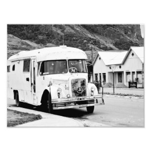 Old Bus in the street. Photo Print