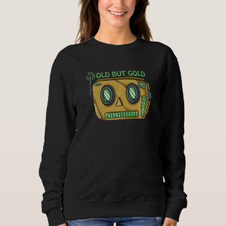 Old But Gold - Retro - Robot - Radio - Illustratio Sweatshirt