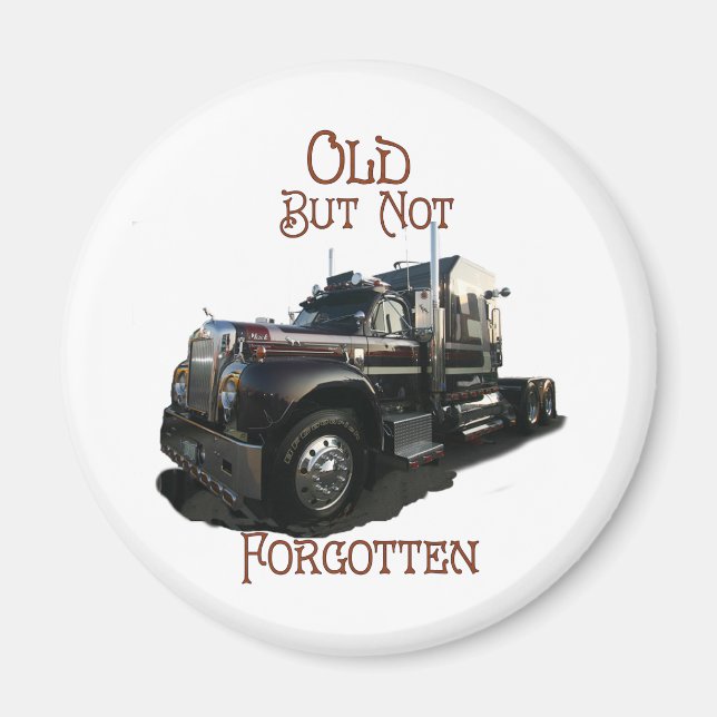 Old But Not Forgotten Truckers Magnet (Front)
