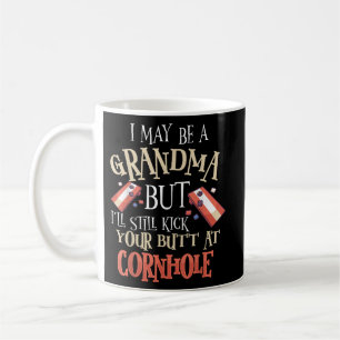 Old But Still Find The Hole Cornhole Fun Coffee Mug