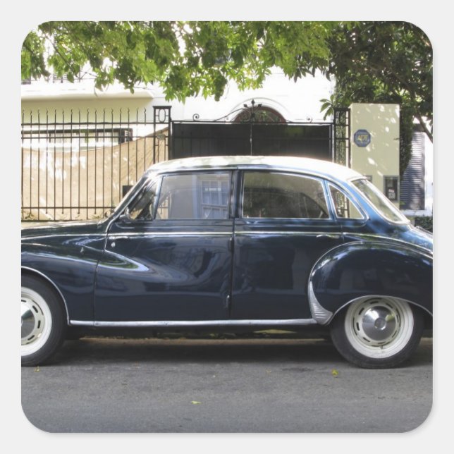 Old but very well kept Audi car. Square Sticker (Front)