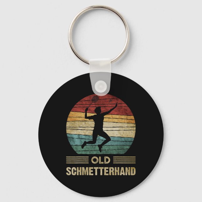 Old Butterhand Dminton Shuttle Vintage Funny  Key Ring (Front)