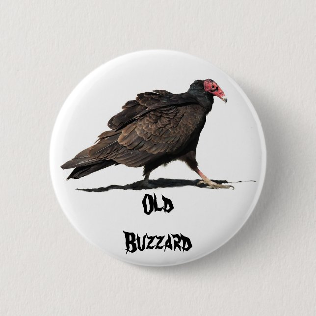 OLD BUZZARD 6 CM ROUND BADGE (Front)