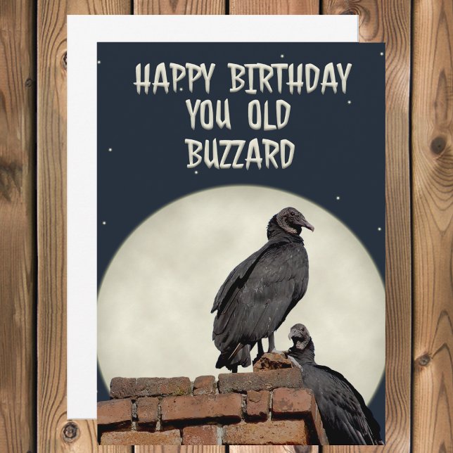 Old Buzzard Happy Birthday Greeting Card (Creator Uploaded)
