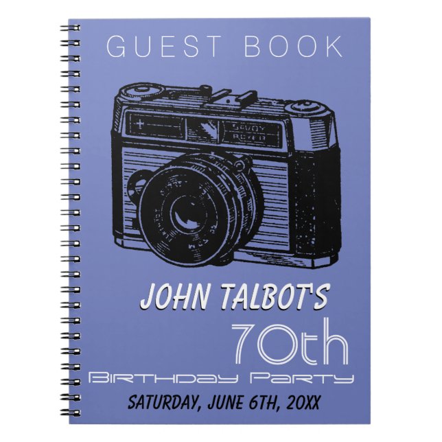 Old Camera 70th birthday Party Guest Book 2 (Front)