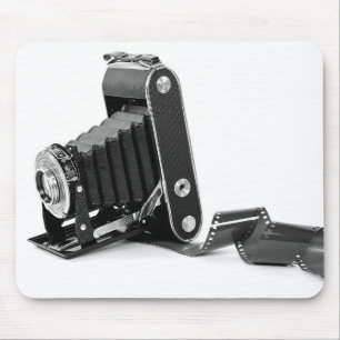old camera with film mouse pad