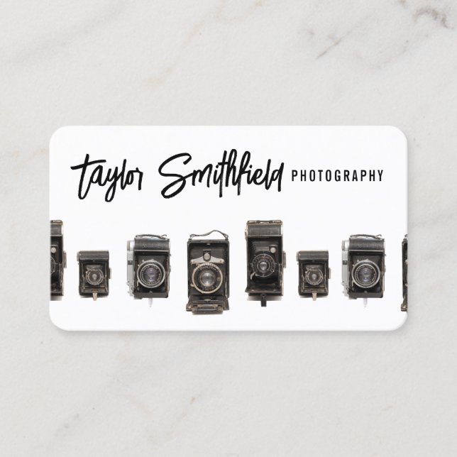 Old Cameras Photography Business Card (Front)