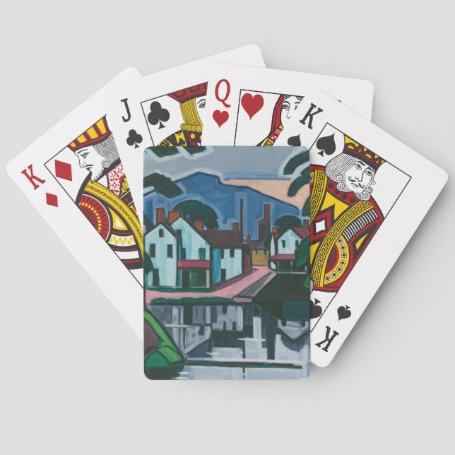 “Old Canal Port” art playing cards (Back)