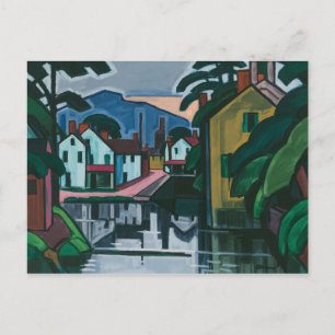 “Old Canal Port” art postcard