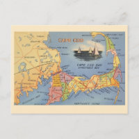 Old Cape Cod Massachusetts Map