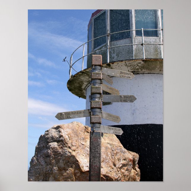 Old Cape Point Lighthouse, South Africa Poster (Front)