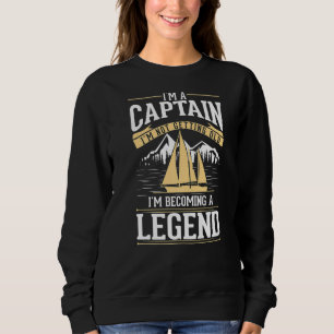 Old Captain Sailing Boat Boater Sailor Captain  1 Sweatshirt